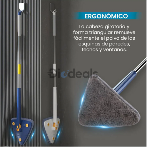 Rincones Brillantes con el Trapeador Triangular Mágico 360°